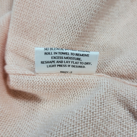 Eileen Fisher Silk Cashmere Cardigan Women S Light Pink Open Sweater Bell Sleeve - Picture 6 of 8